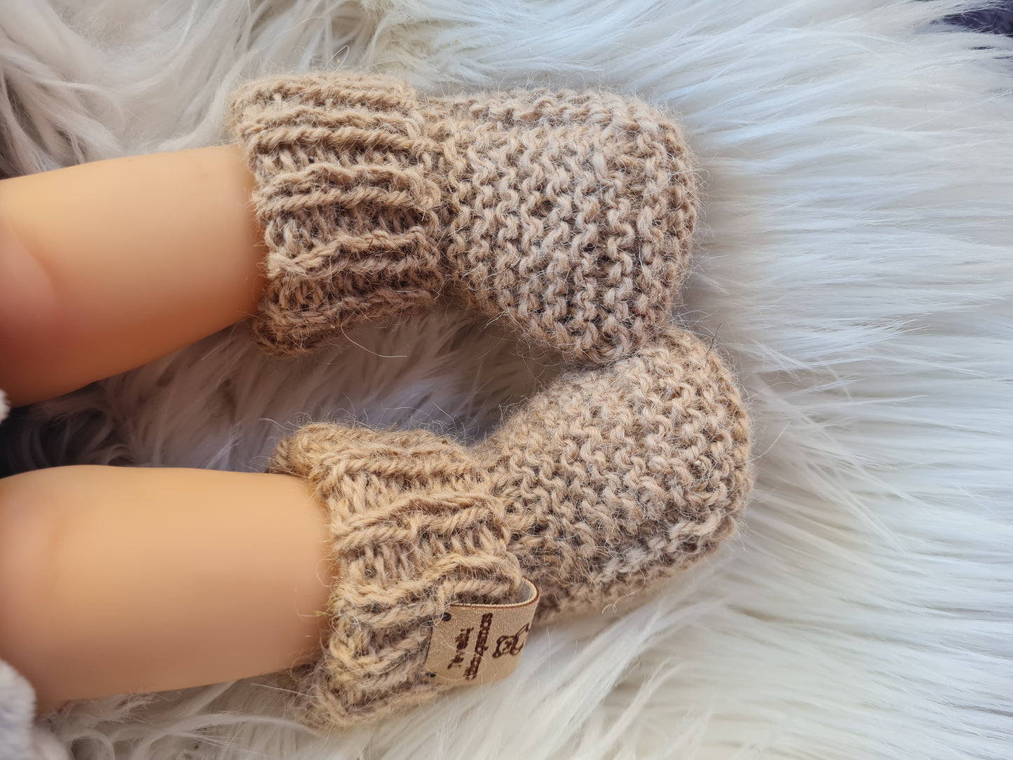 Alpakų vilnos batukai Tėvelių džiaugsmas 0-3 mėn