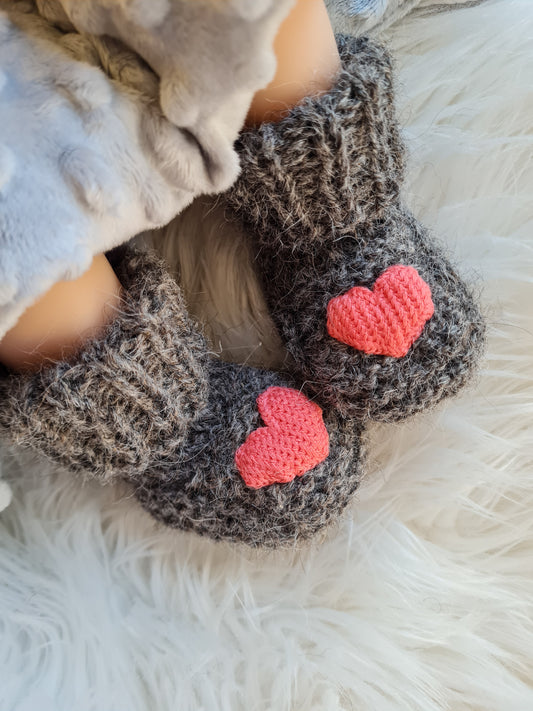 Alpakų vilnos batukai 0-3 mėn