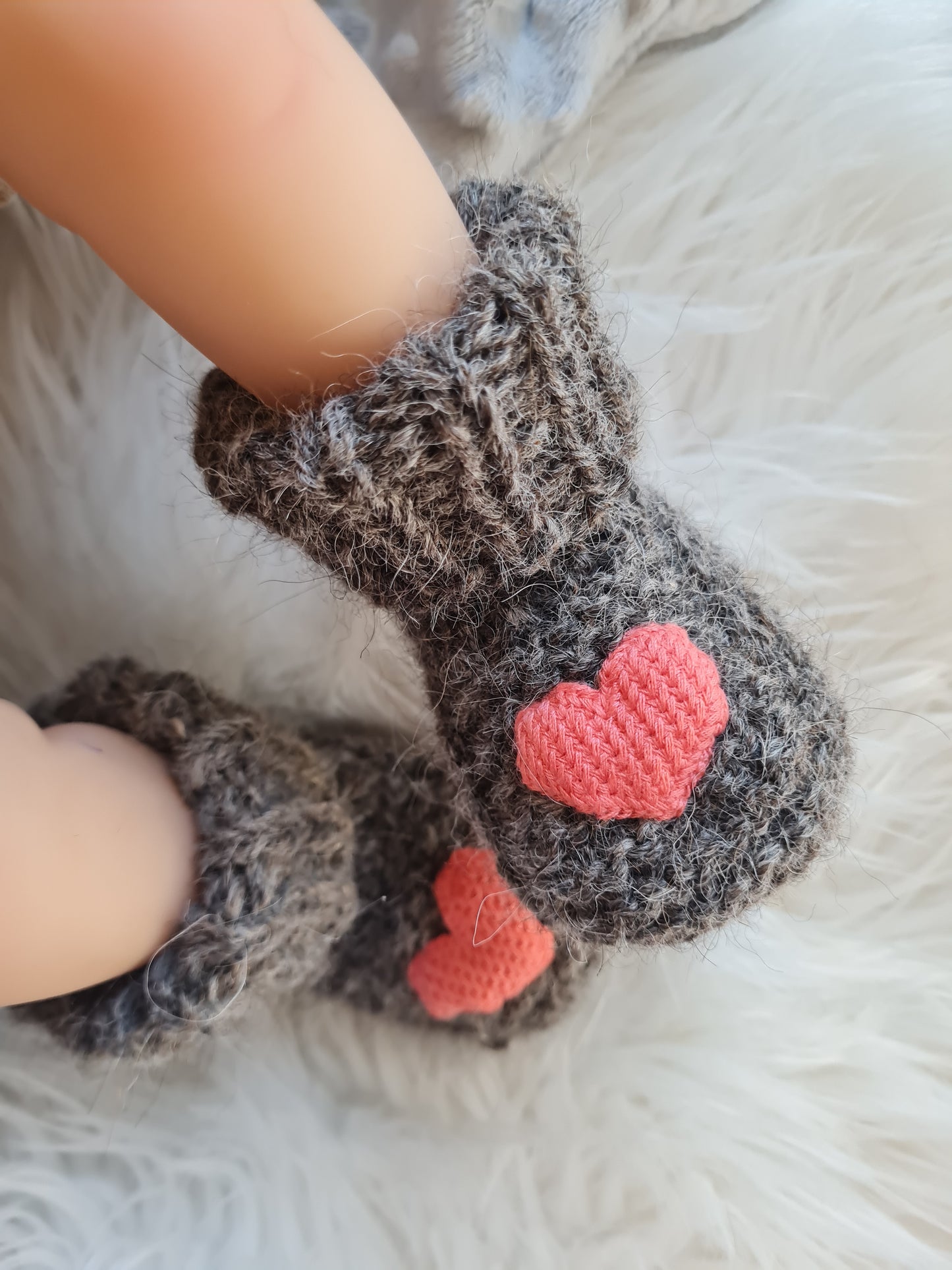 Alpakų vilnos batukai 0-3 mėn