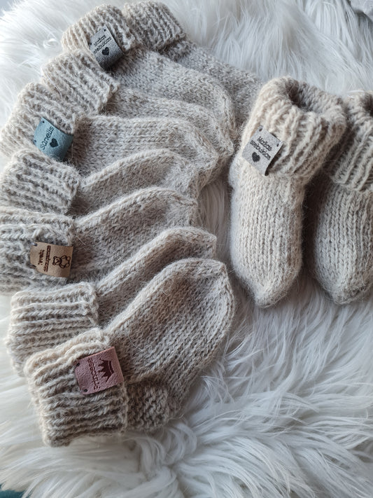 3-6 mėn 11 cm alpakų vilnos kojinytės