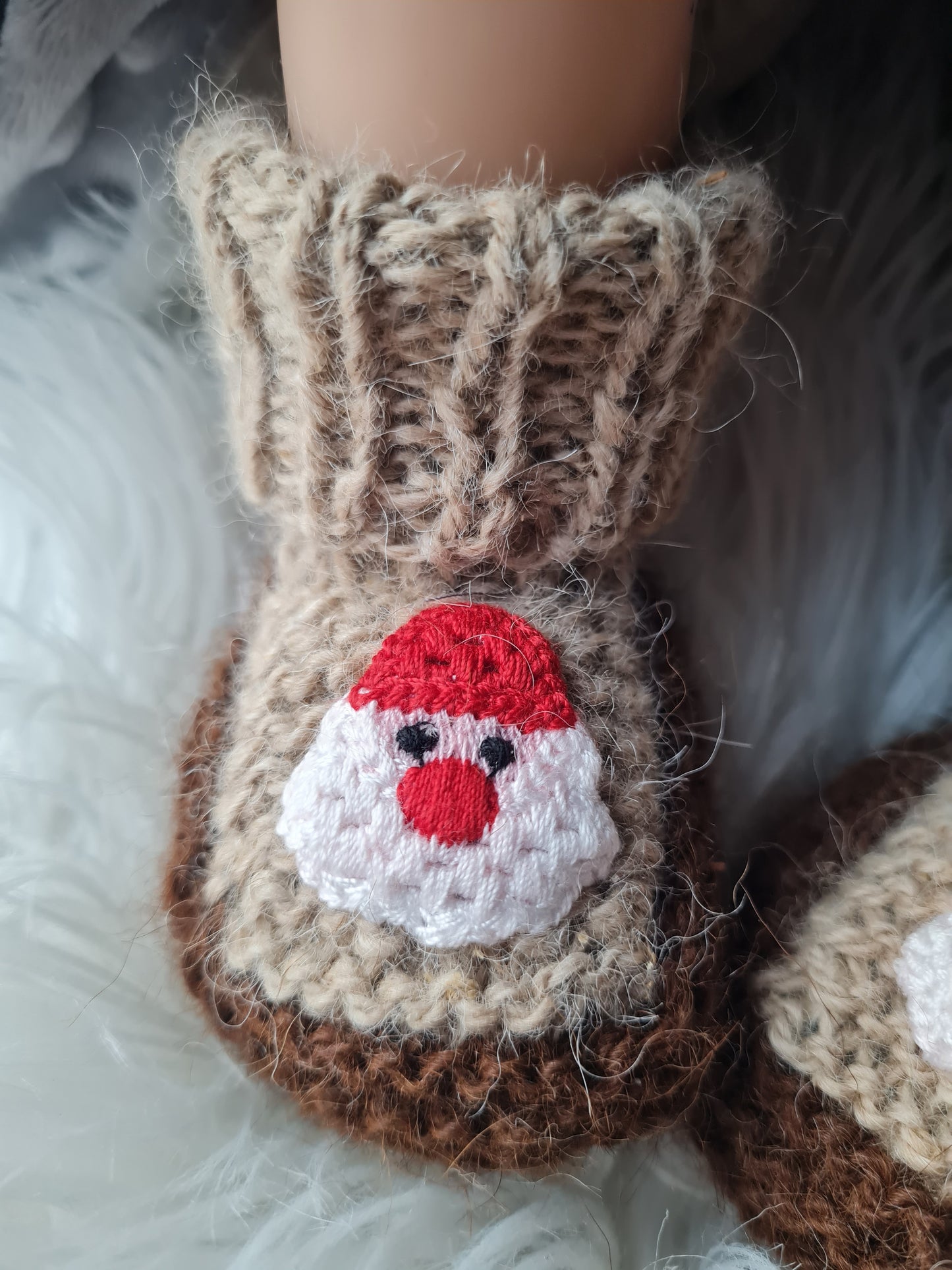 Alpakų vilnos batukai 0-3 mėn seneliai .