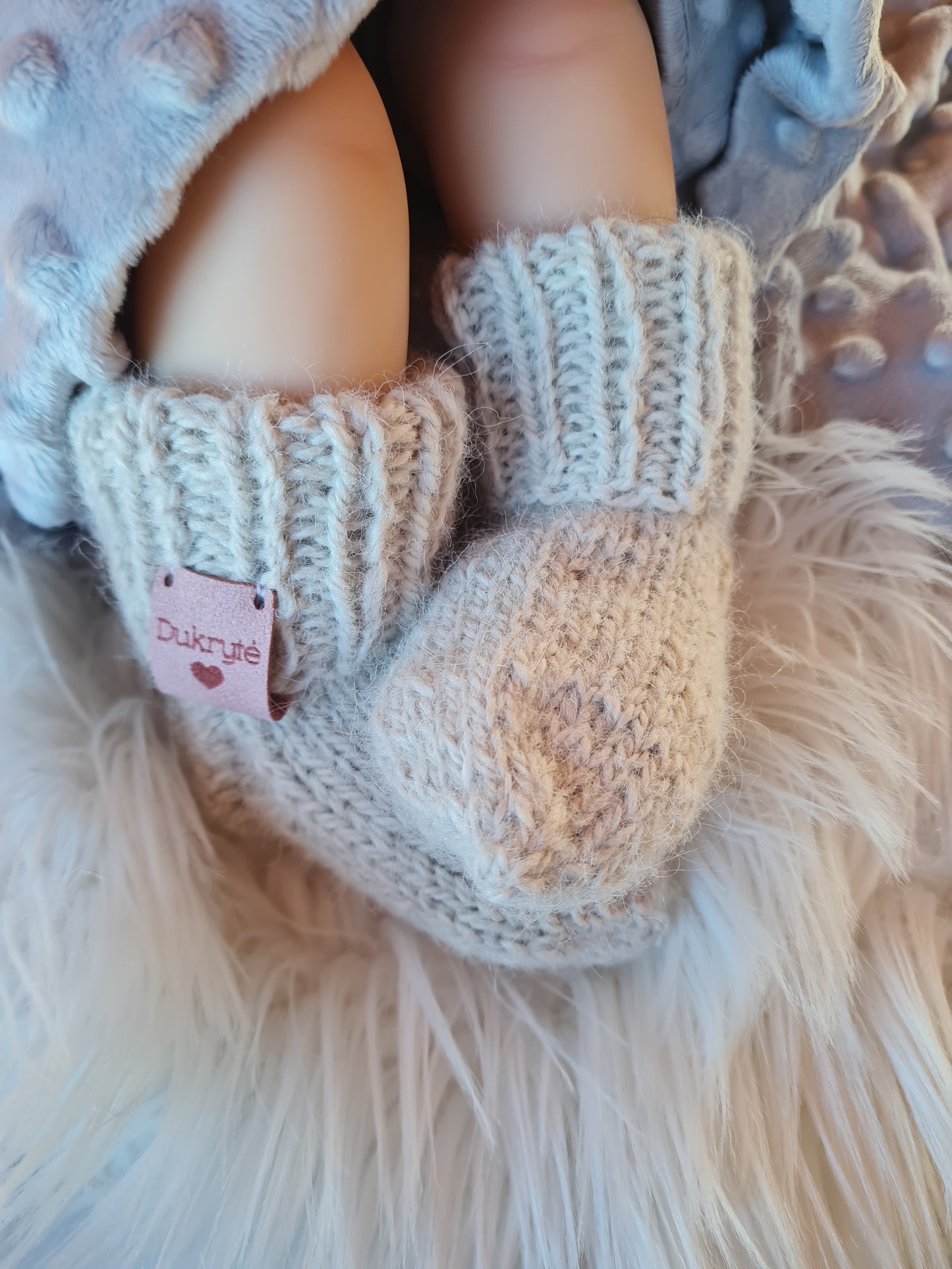 Alpakų vilnos kojinytės 0-3 mėn Dukrytė