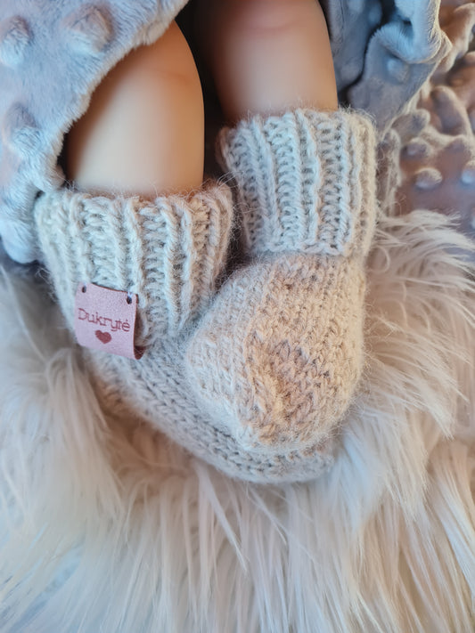 Alpakų vilnos kojinytės 0-3 mėn Dukrytė