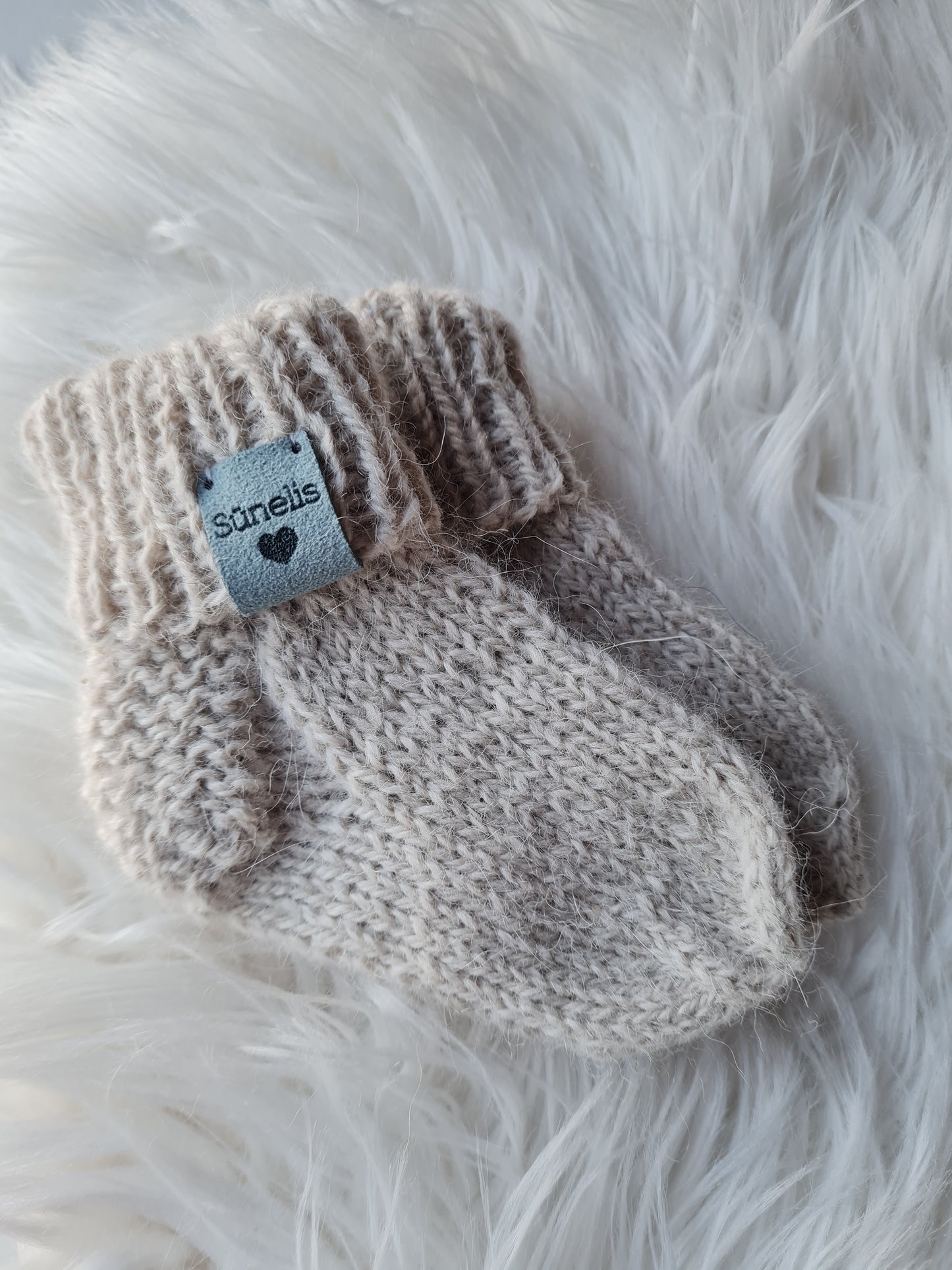 3-6 mėn 11 cm alpakų vilnos kojinytės