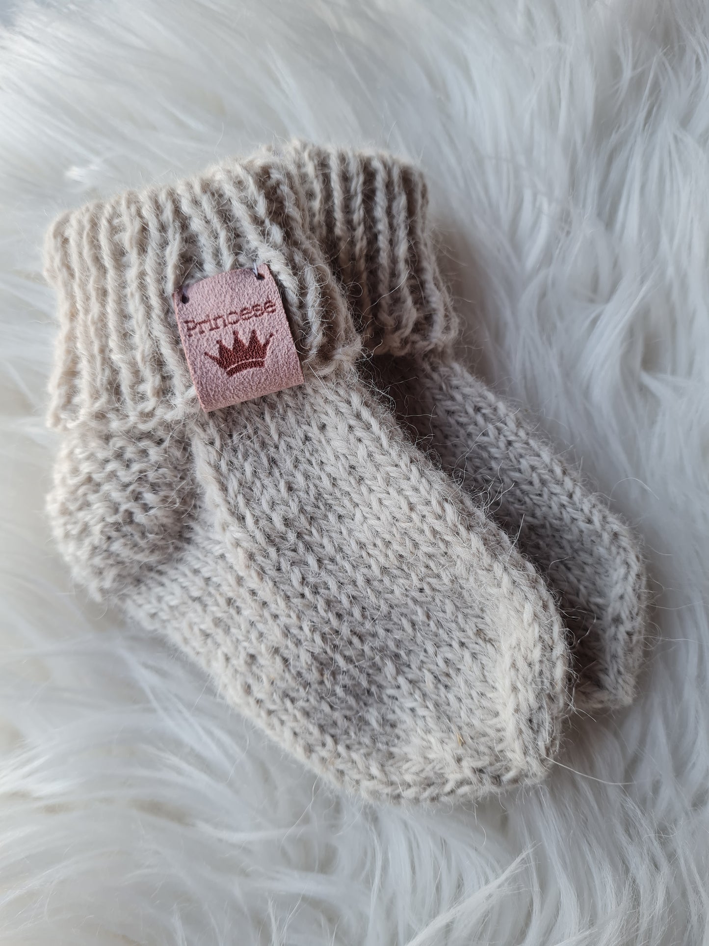 3-6 mėn 11 cm alpakų vilnos kojinytės