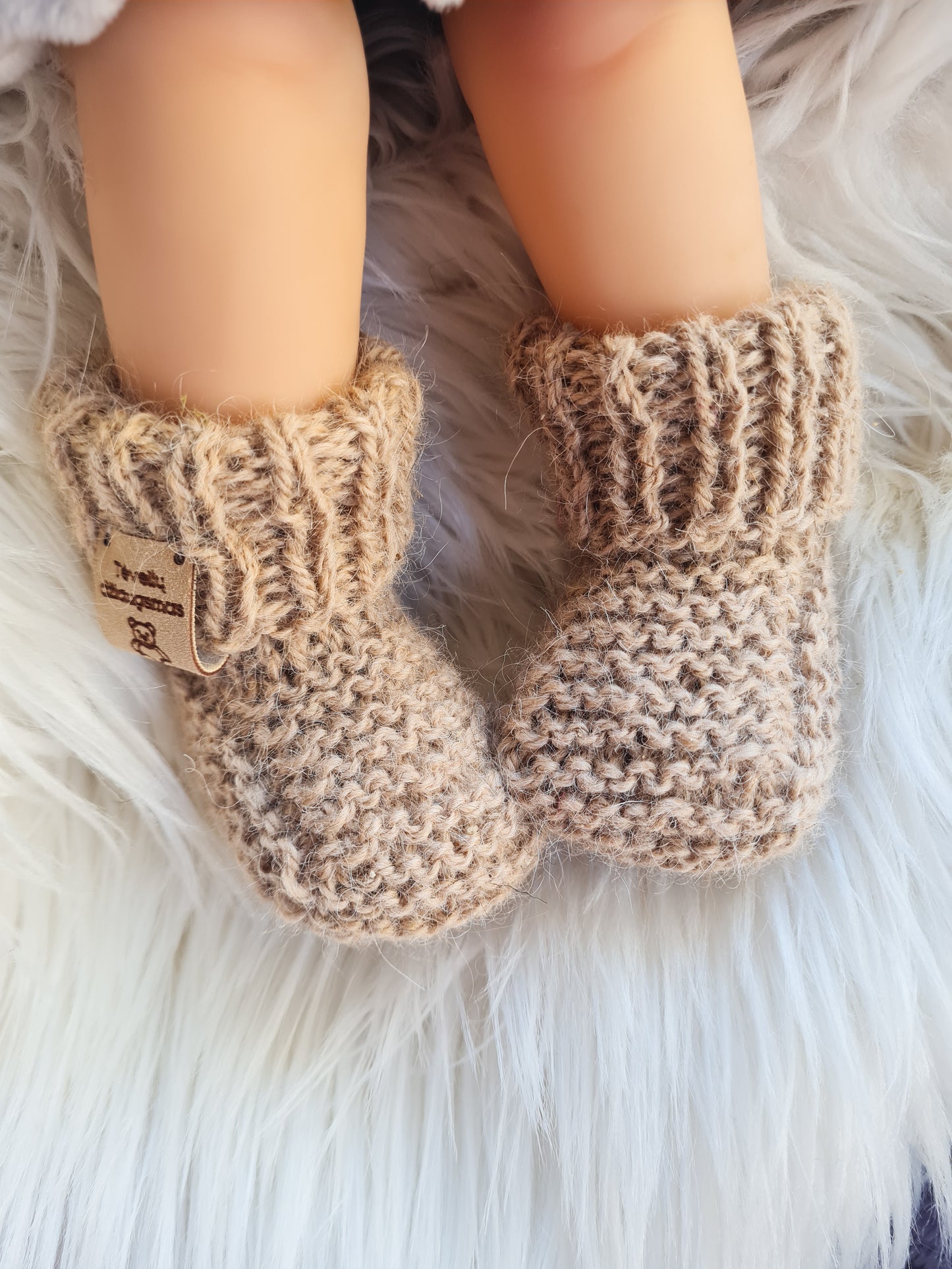 Alpakų vilnos batukai Tėvelių džiaugsmas 0-3 mėn