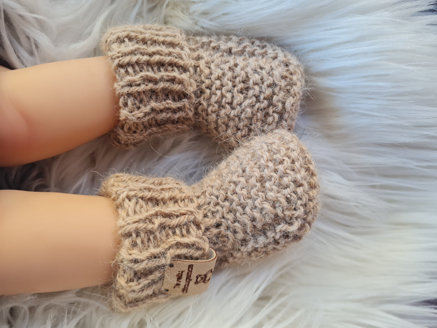 Alpakų vilnos batukai Tėvelių džiaugsmas 0-3 mėn